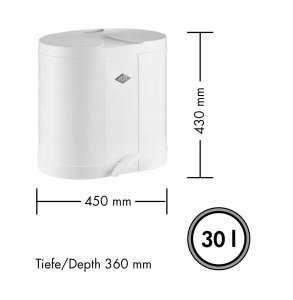 Wesco Kosz na śmieci ciepły szary 2x15l BETA 2