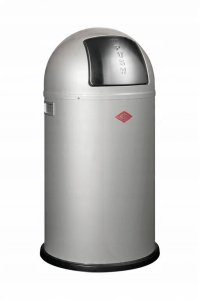 Kosz na śmieci srebrny 50l Pushboy Wesco 1