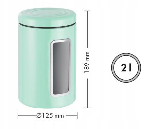 Pojemnik czarny z okienkiem Classic Line 2l 4