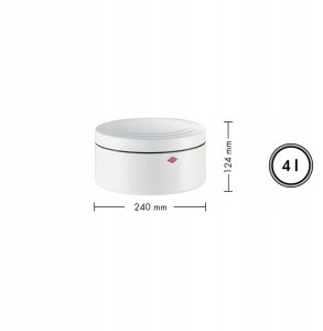 Pojemnik na pieczywo okrągły grafitowy mat Classic Line 3