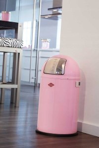 Wesco Kosz na śmieci różowy 22l Pushboy Junior - 2