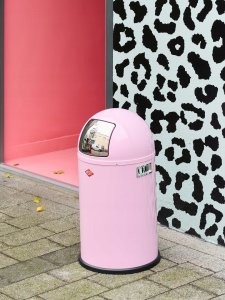 Wesco Kosz na śmieci różowy 22l Pushboy Junior - 3