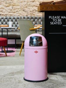 Wesco Kosz na śmieci różowy 22l Pushboy Junior - 4