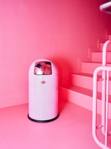 Wesco Kosz na śmieci różowy 22l Pushboy Junior - 5