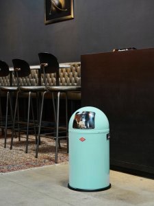 Wesco Kosz na śmieci miętowy 22l Pushboy Junior - 2