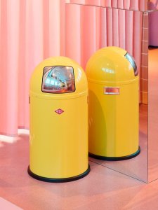 Wesco Kosz na śmieci żółty 22l Pushboy Junior - 3