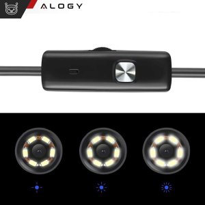 Kamera inspekcyjna endoskopowa micro USB + USB-C + USB Full HD 5m 8mm Endoskop Alogy Hard Wire 12