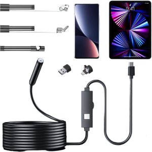 Kamera inspekcyjna endoskopowa micro USB + USB-C + USB Full HD 5m 8mm Endoskop Alogy Hard Wire 16