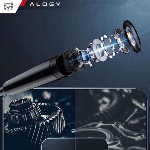 Kamera inspekcyjna endoskopowa micro USB + USB-C + USB Full HD 5m 8mm Endoskop Alogy Hard Wire 10