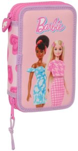Piórnik Podwójny Barbie Love Różowy 12.5 x 19.5 x 4 cm 28 Części 1