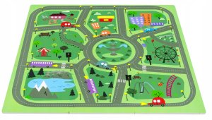 *****Mata puzzlowa 9 elem.30x30 miasteczko 90074 2