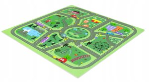 *****Mata puzzlowa 9 elem.30x30 miasteczko 90074 3