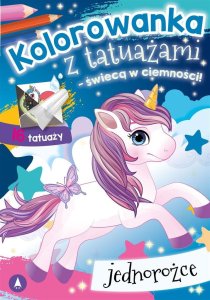 Kolorow.z tatuaż.świecą w ciemn.! Jednorożce 76110 1
