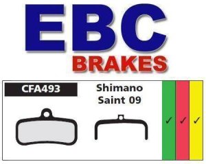 Klocki rowerowe EBC (organiczne) Shimano Saint 09 CFA493 Uniwersalny 1