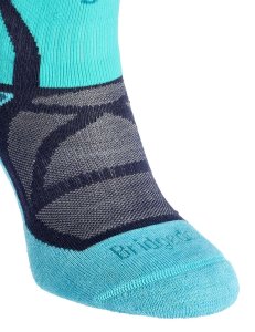 Skarpety narciarskie damskie Bridgedale Ski Mid Merino E Pattern - dark denim/aqua 41 - 43 4