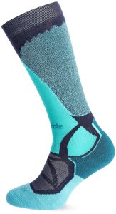 Skarpety narciarskie damskie Bridgedale Ski Mid Merino E Pattern - dark denim/aqua 35 - 37 3