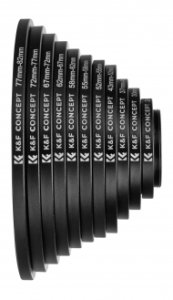 Zestaw pierścieni redukcyjnych do filtrów K&F Concept 11w1 2