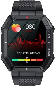 Nowy Smartwatch GlacierX Trail Black + Bransoleta stalowa GX-TC55 BS 3