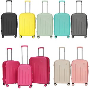 Zestaw Walizek Podróznych 3szt Barut ABSMocne na 4 Kółkach komplet XL+L+M Czarne 17