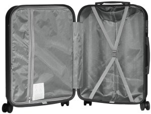 Zestaw Walizek Podróznych 3szt Barut ABSMocne na 4 Kółkach komplet XL+L+M Czarne 8