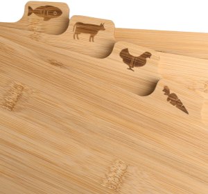 Deska do krojenia bambusowa Skara zestaw 4 sztuk 6