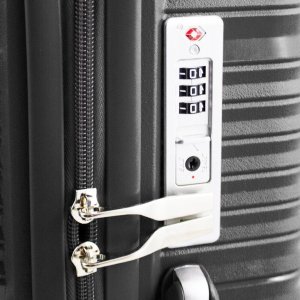 Zestaw walizek podróżnych 3szt Barut Czarne ABS 4 kółka 360 rączka teleskopowa 4