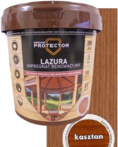 LAZURA IMPREGNAT RENOWACYJNY - DREWNO PROTECTOR - DEKSPOL - 1L - KOLOR KASZTAN 1