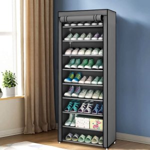 Szafa tekstylna materiałowa garderoba z półkami na ubrania i buty ModernHome 9