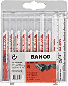 Ostrza do wyrzynarki, do metalu i blach, bimetaliczne i HSS, Zestaw 10 szt. BAHCO 1