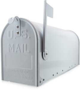 Skrzynka na listy amerykańska USA MAIL ze słupkiem (biały) 2