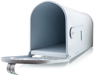 Skrzynka na listy amerykańska USA MAIL ze słupkiem (biały) 3