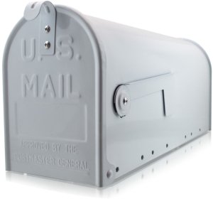 Skrzynka na listy amerykańska USA MAIL ze słupkiem (biały) 4