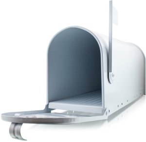 Skrzynka na listy amerykańska USA MAIL ze słupkiem (biały) 9