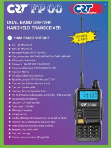 Radiotelefon VHF UHF CRT-FP-00 dual band 2