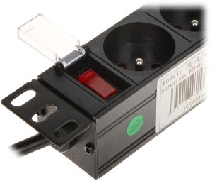 Listwa zasilająca Delta 4 gniazda 1.8 m czarna (PD-4/R10/R) 2