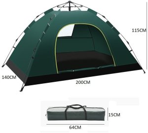 Namiot kempingowy składany 2-3 osobowy 200x140x115cm BAL12ZIE 7