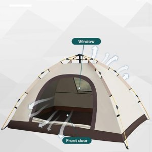 Namiot kempingowy składany 2-3 osobowy 200x140x115cm BAL12ZIE 8