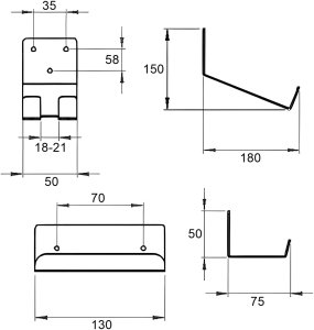 Wieszak ścienny na rower BIKEST 5