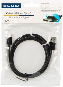 Kabel USB Blow USB-A - USB-C 1.5 m Czarny 2