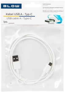 66-151# Przył.usb 2.0 a - usb-c 1m białe 2