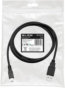 Kabel USB Blow USB-A - miniUSB 1 m Czarny 2