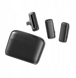 Mikrofon Mikrofony bezprzewodowe krawatowe J13 + powerbank 2