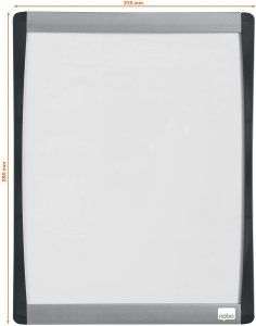 Nobo Magnetyczna tabliczka suchościeralna z zaokrągloną dwukolorową ramą 215x280 mm 2