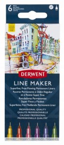 Cienkopisy Derwent Line Maker kolor 6 2