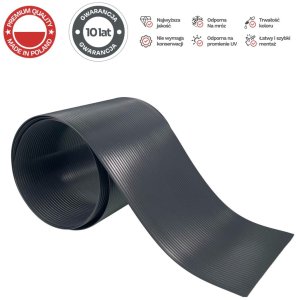 Taśma ogrodzeniowa PASKI 6 x 2,55mb CLASSIC 19cm PROTECTO GRAFIT + 12 klipsów GRATIS 1