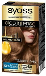 Trwała Koloryzacja Syoss Olio Intense Bez amoniaku N 6,80 Karmelowy Blond 1