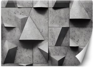 Fototapeta, Geometryczne kształty beton 3D - 150x105 1