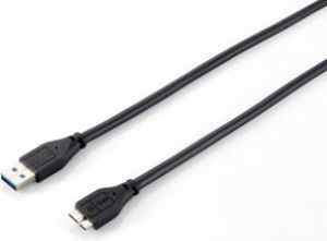 Kabel USB Equip USB-A - USB-B 2 m Czarny (128397) 1