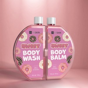 HISKIN Puzzle Body Pina Colada Żel do mycia ciała + Balsam do ciała 2 x 90 ml 1
