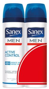 Dezodorant w Sprayu Men Active Control Sanex Men Active Control H (2 pcs) 200 ml 1